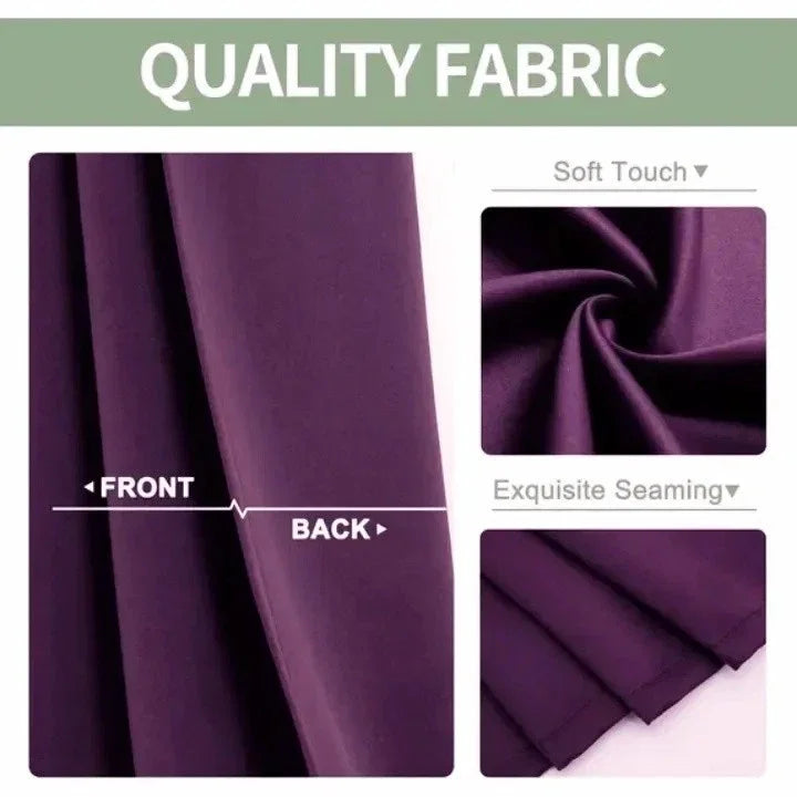 Thermal Blackout Window Curtain Set - 2 Panels, Room Darkening, 37x84 Inches