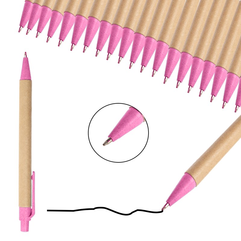 Eco Friendly Ballpoint Pens Bulk Pack - Recyclable & Biodegradable Office Supplies