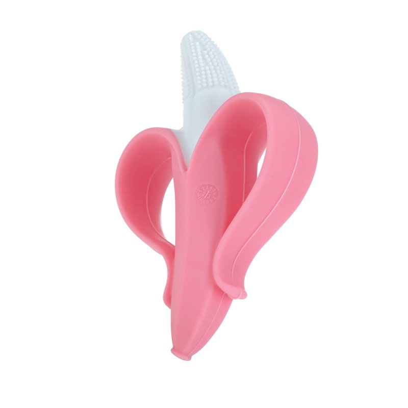 Baby Silicone Banana Toothbrush Set - Gentle Gums & Teething Massager
