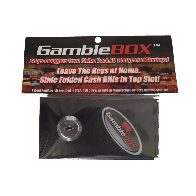 Portable Metal Cash Drop Safe with Key Lock for Casino Winnings - Compact Secure Storage