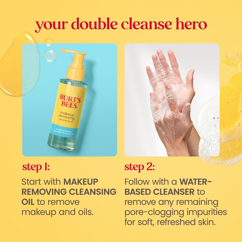 Makeup Removing Cleansing Face Oil with Argan & Coconut Oil - Hydrating & Gentle