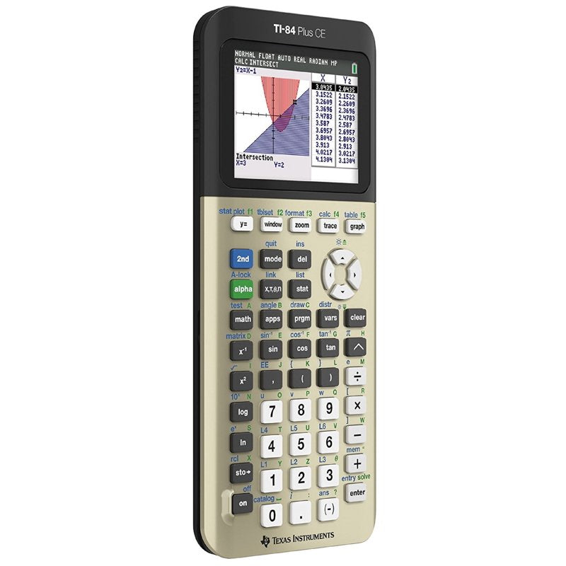 Graphing Calculator with Color Display, Rechargeable Battery, MathPrint - Gold