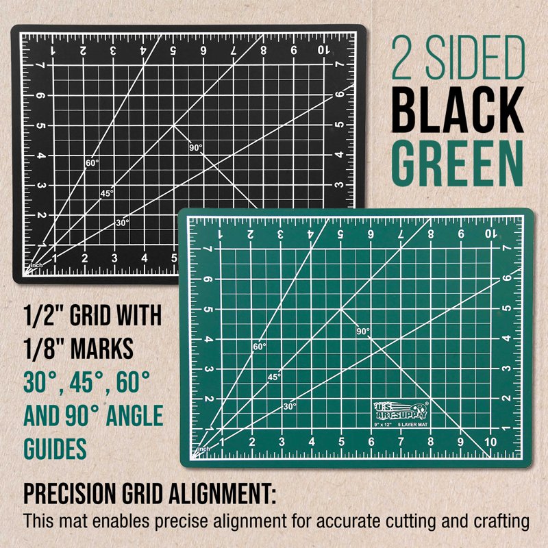 Self-Healing Cutting Mat with Grid for Crafts Sewing Quilting and Scrapbooking