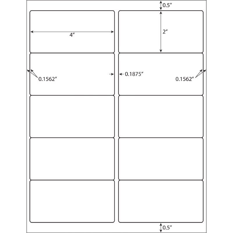 Shipping Address Labels 2x4 Inches - 5000 Self-Adhesive White Matte Sheets