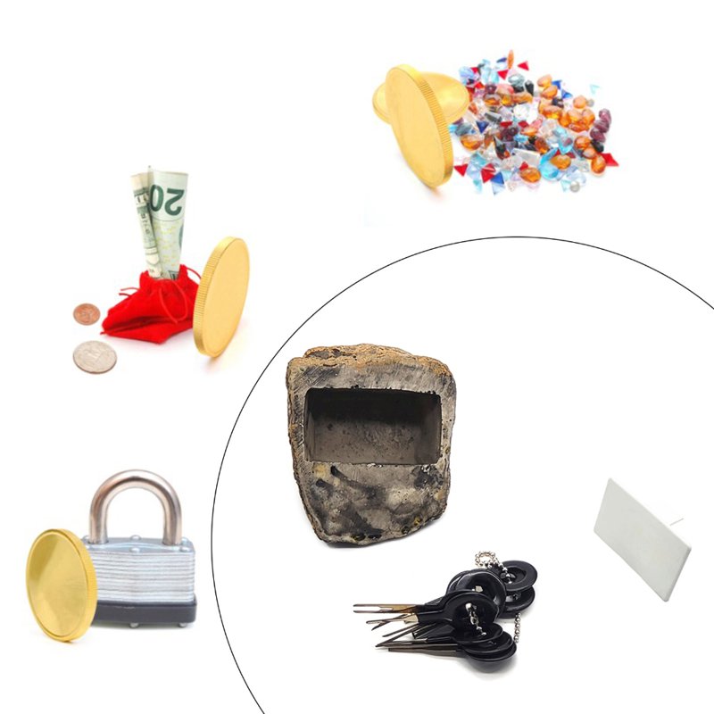 Garden Rock Key Hider Box - Outdoor Spare Key Storage Disguise