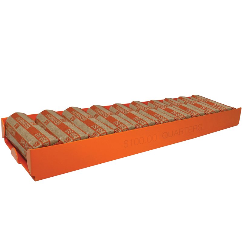 Stackable Coin Trays for Currency Storage - Assorted Denominations, 4 Pack