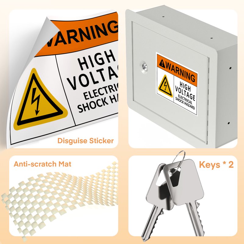In-Wall Safe with Key Lock - Disguised Discreet Wall Security Safe for Guns and Valuables