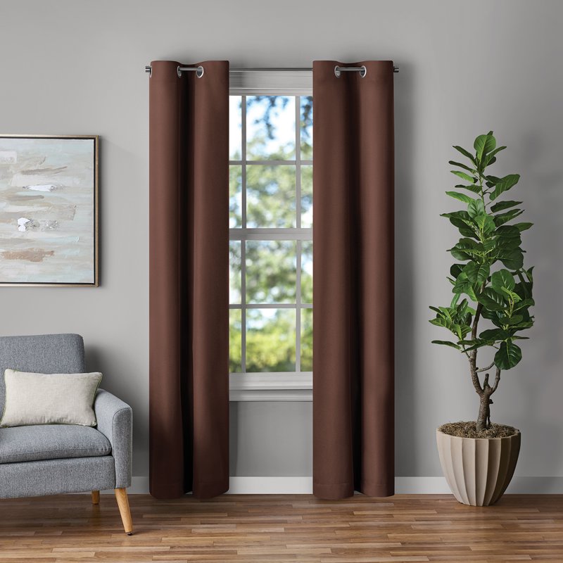 Blackout Grommet Curtain Panel Pair - Room Darkening Window Treatment Set