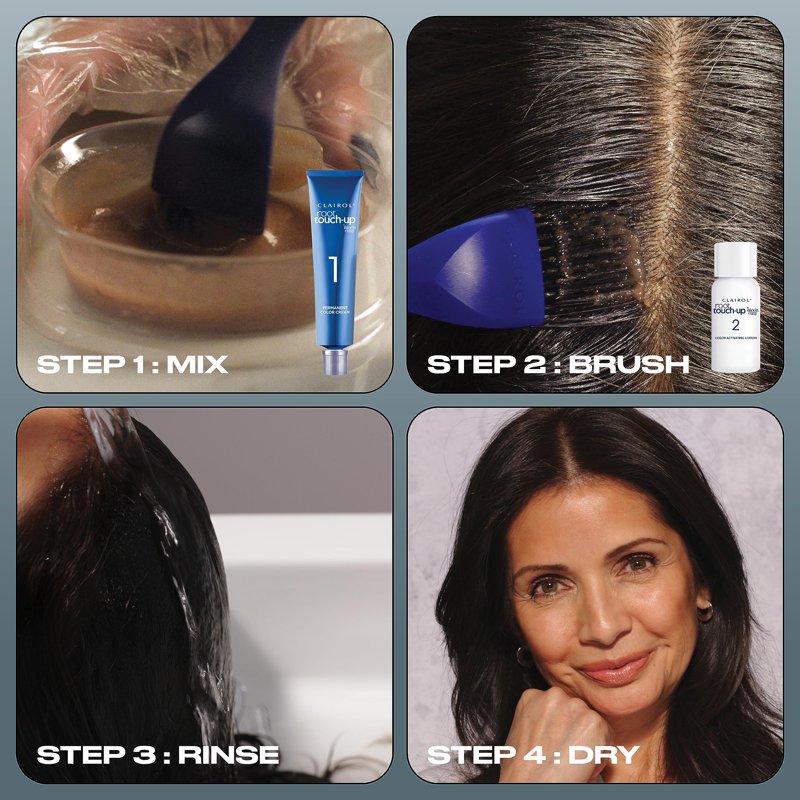 Root Touch-Up Hair Dye Kit - Long-Lasting Color for Gray Coverage