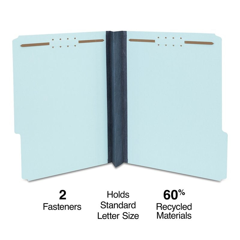 Letter Size Pressboard Fastener Folders with 3-Inch Expansion - 25 Pack