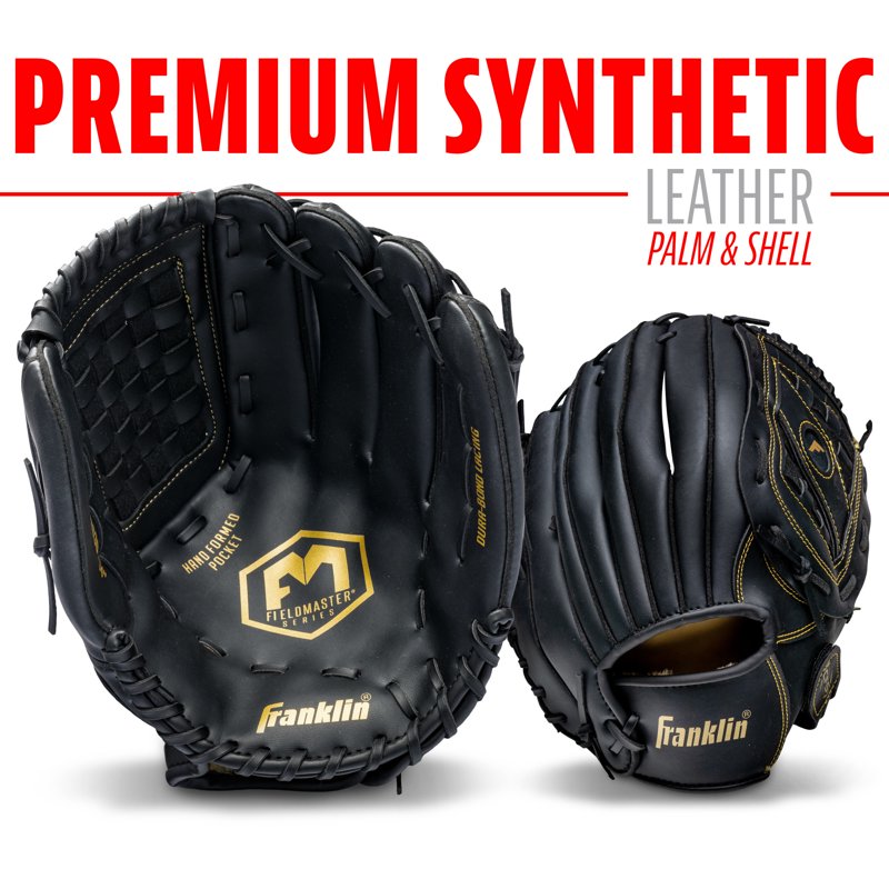 Baseball Softball Glove 14 Inch Fielding Mitt for All Positions, Durable Synthetic Leather