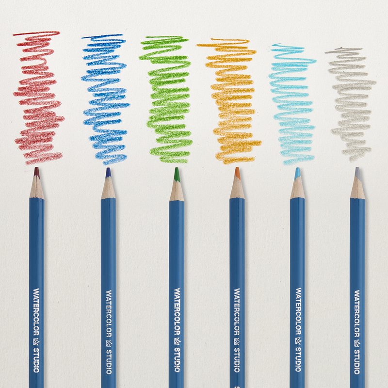 Watercolor Pencils Art Set - 24 Color Professional Drawing & Painting Supplies
