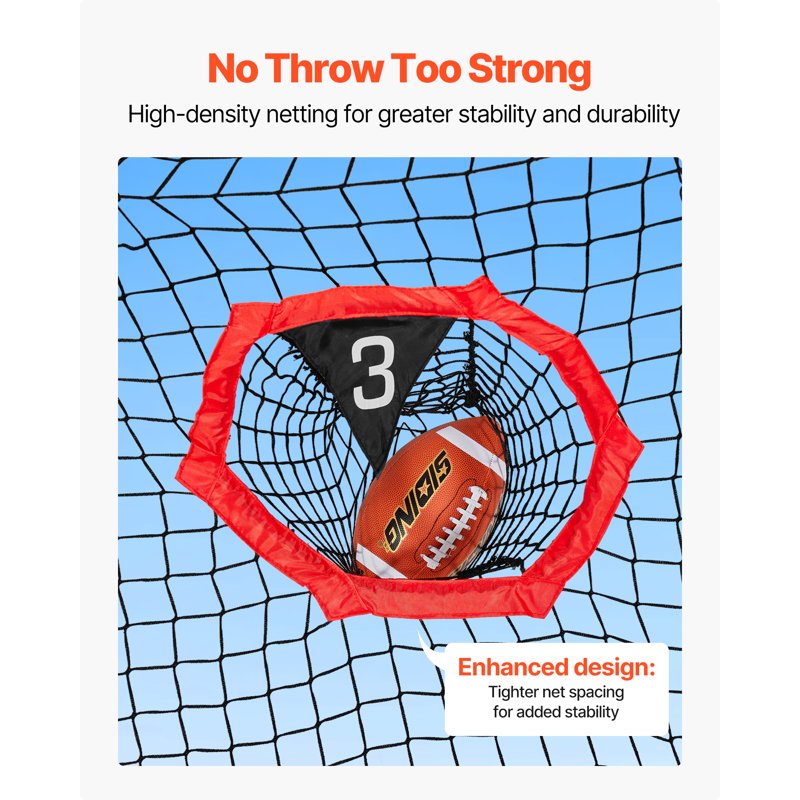Football Throwing Net with Targets & Carry Case - Improve Passing Accuracy