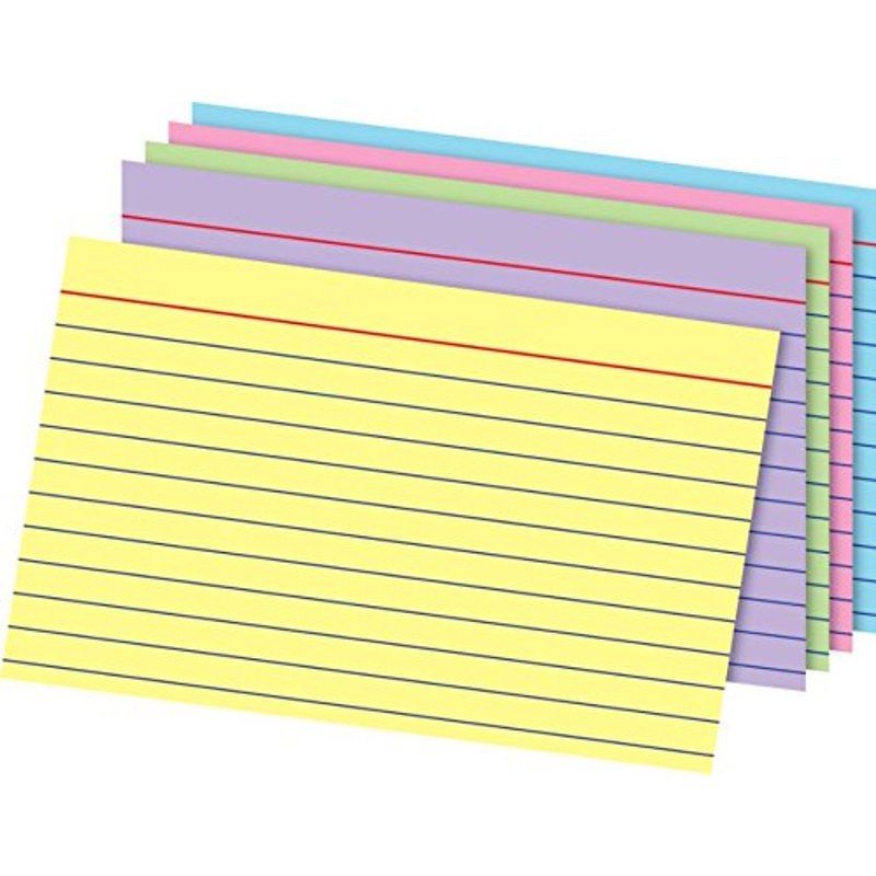 Rainbow Index Cards 4x6 Inches Pack of 100 - Office Supplies