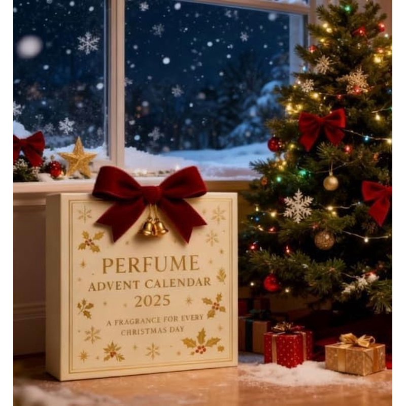 Holiday Advent Calendar with 24 Travel-Size Perfumes for Women & Men