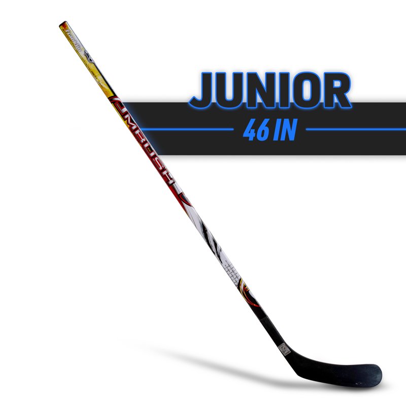 Youth Street Hockey Stick - Wooden & Fiberglass Shaft, ABS Blade, 46 Inch