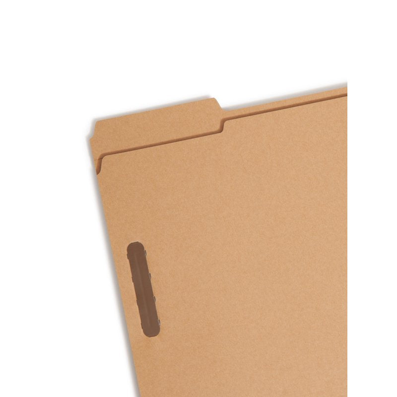 Reinforced Kraft File Folders with Fasteners - Letter Size, Pack of 50