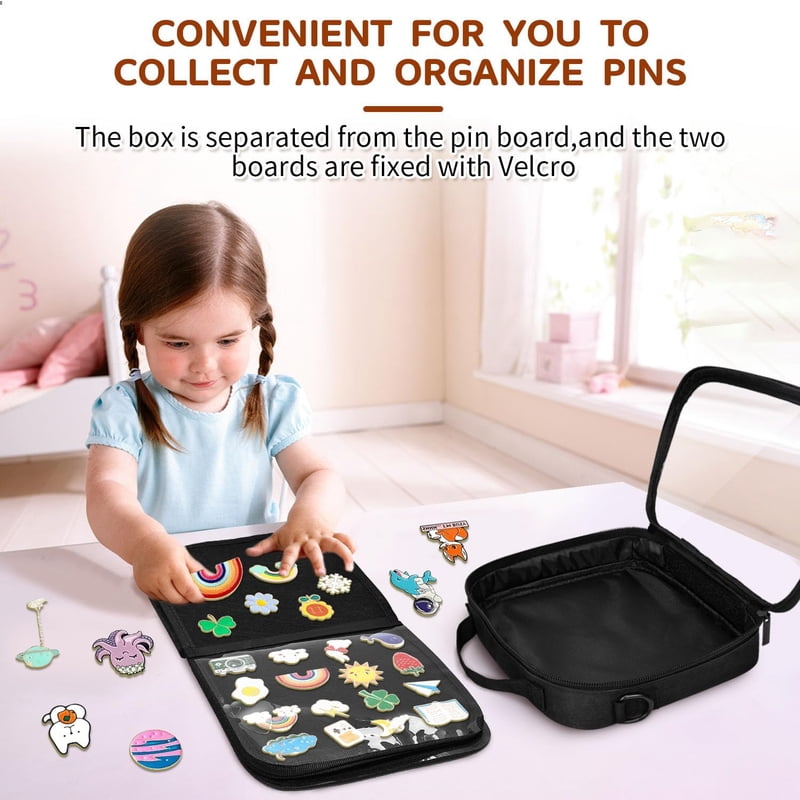 Enamel Pin Display Book with 18 Pages - Portable Collection Organizer for Pins & Brooches