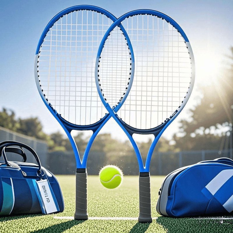 Kids Tennis Racket Set with 2 Junior Rackets, Ball & Bag - 21 Inch