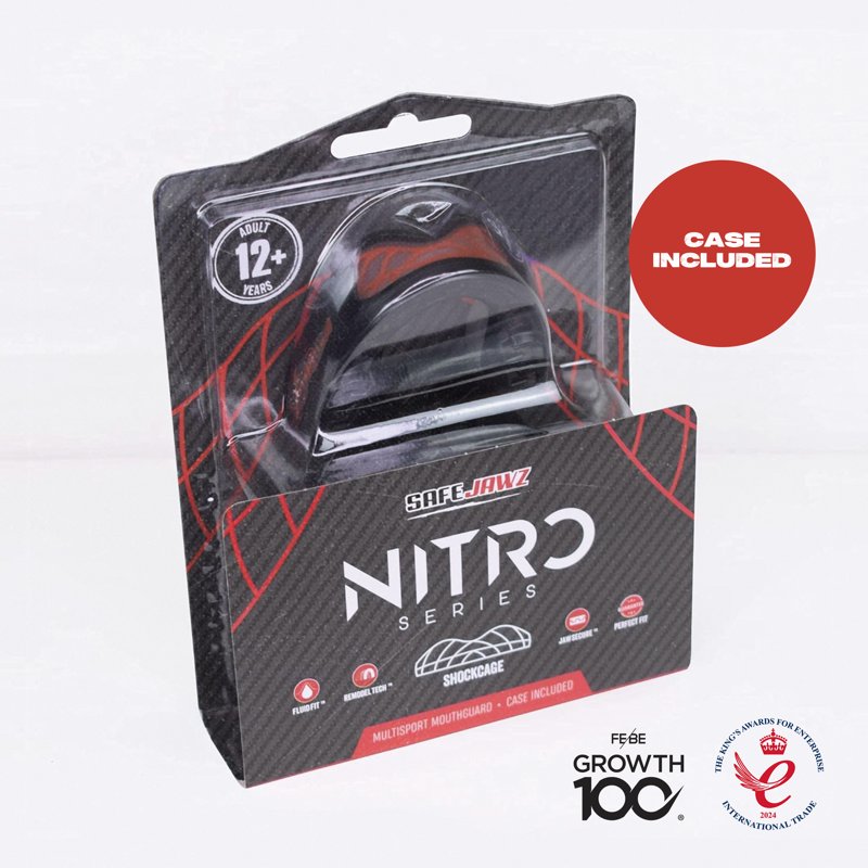 Premium Sports Mouth Guard with Case - Triple Layer Impact Protection for Adults