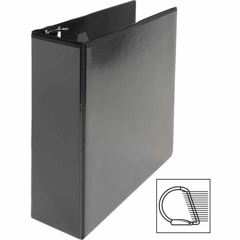 3-Inch Capacity View Binder - 11x8.5 Inches, Black, Slant-D Rings