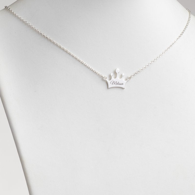 Personalized Sterling Silver Name and Birthstone Necklace for Women