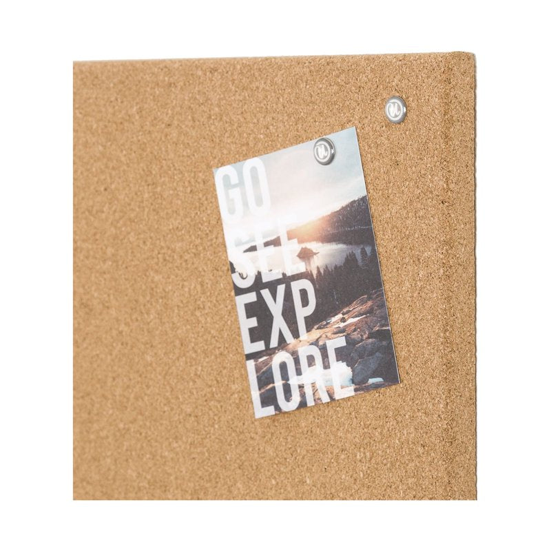 Frameless Cork Bulletin Board 14x14 Inches Wall Mount Office Home Use