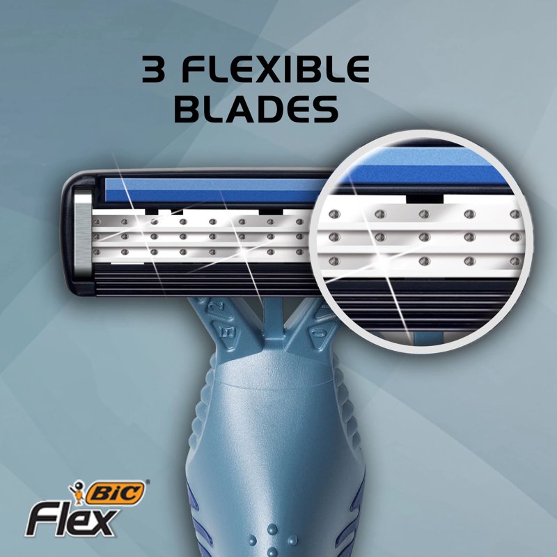 Men's Disposable Razor Set with 3 Blades & Aloe Lubricating Strip - 4 Pack