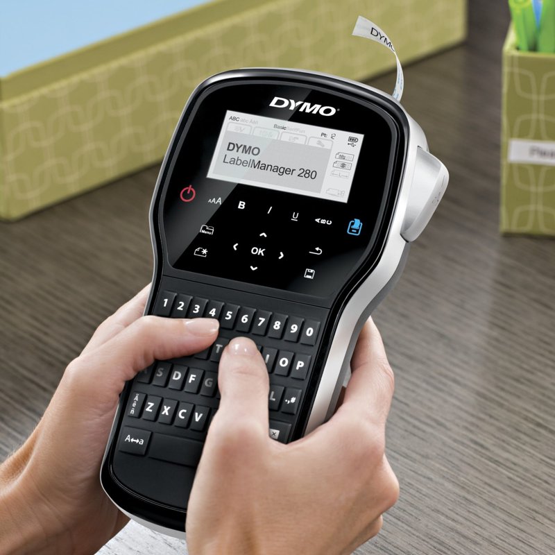 Portable Label Maker with QWERTY Keyboard & PC/Mac Connectivity - Rechargeable
