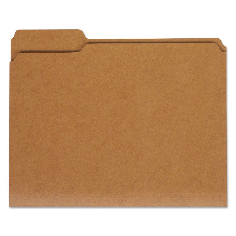 Legal Size Kraft File Folders with Reinforced Top Tabs, 1/3-Cut, 100-Pack