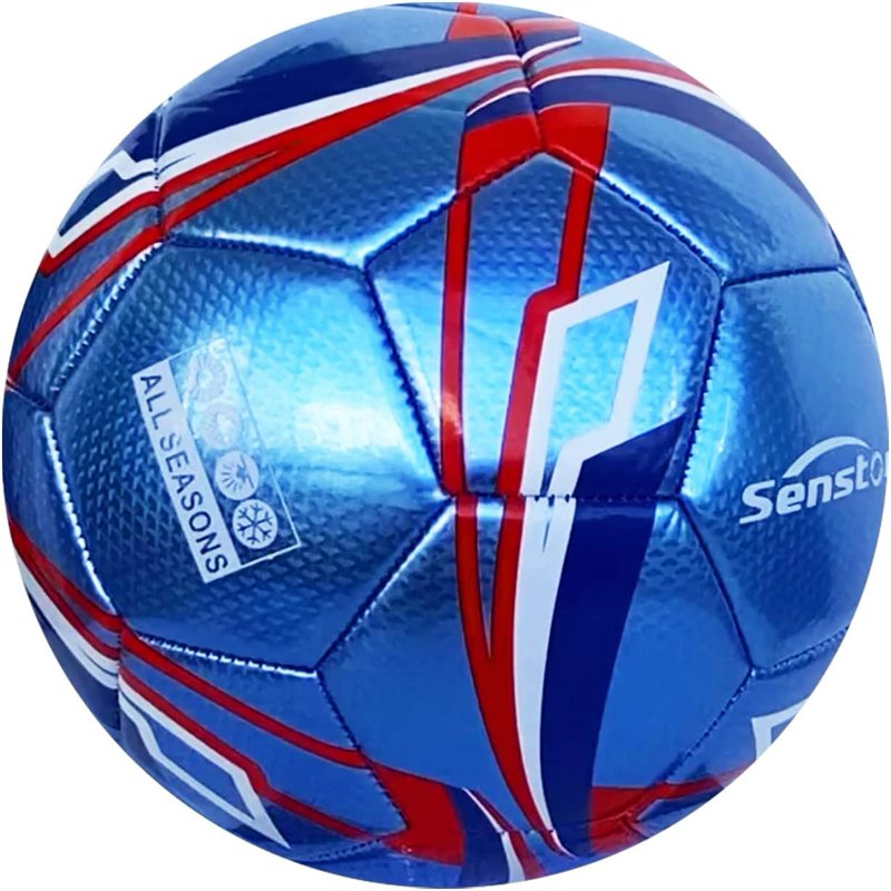 Senston Size 5 Soccer Ball with Pump - Official Match Ball for Training & Games (Blue, Variation: Size 5)