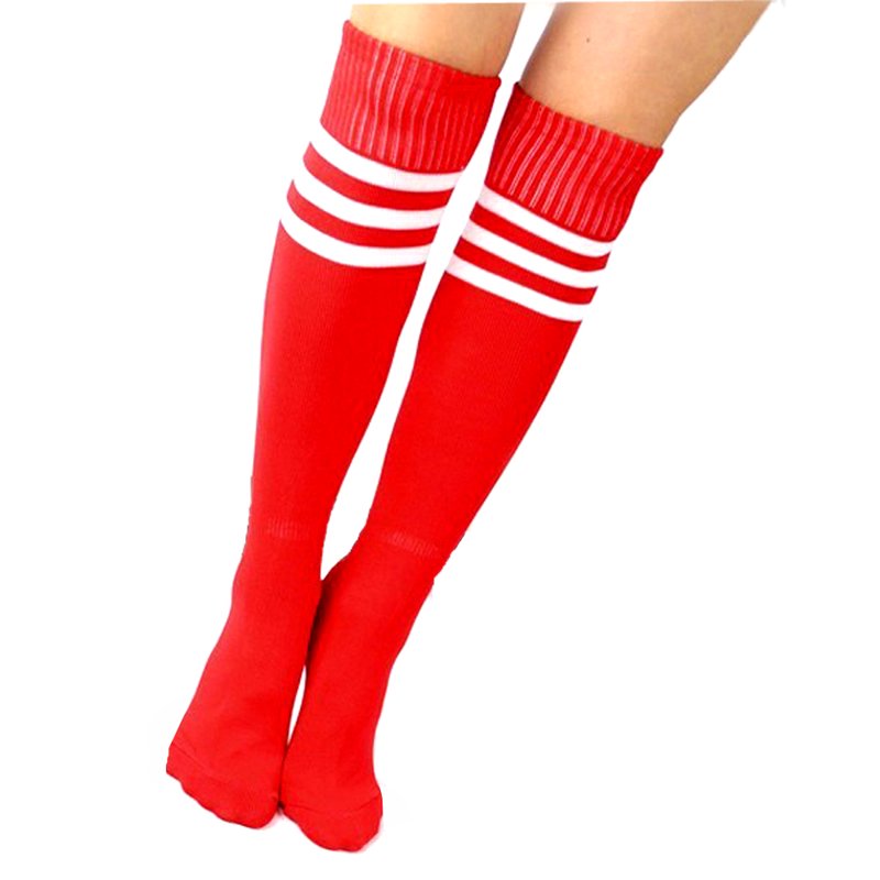 Rainbow 1 Kids Soccer Socks 4 Pack - Fomann Cotton Team Socks for Boys & Girls, 8-11 Years