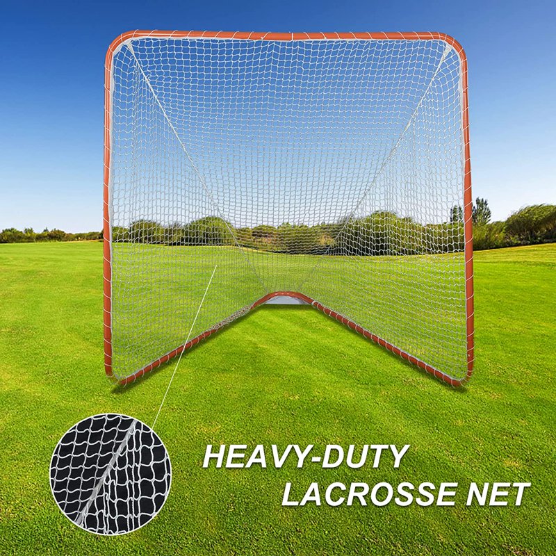 Portable Lacrosse Goal 6x6x7 Feet for Backyard & Practice Training
