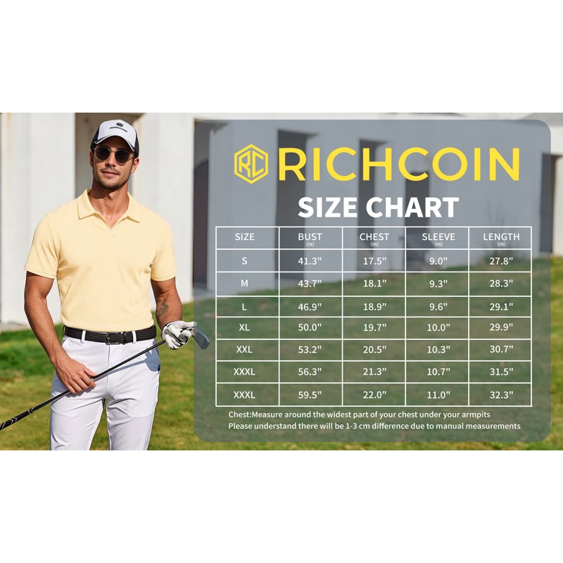 Men's Polo Shirts Short Sleeve Casual Classic Golf Tops for Summer