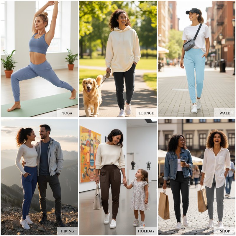 Women’s High Waisted Joggers with Pockets - Athletic & Casual Yoga Pants