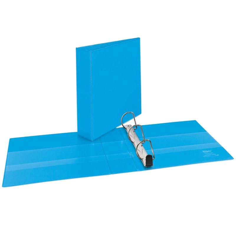 Heavy-Duty View Binder with Slant Rings - 2 Inch Light Blue Office Organizer