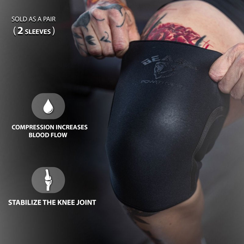 Neoprene Compression Knee Sleeves Support for Squats & Powerlifting – Unisex