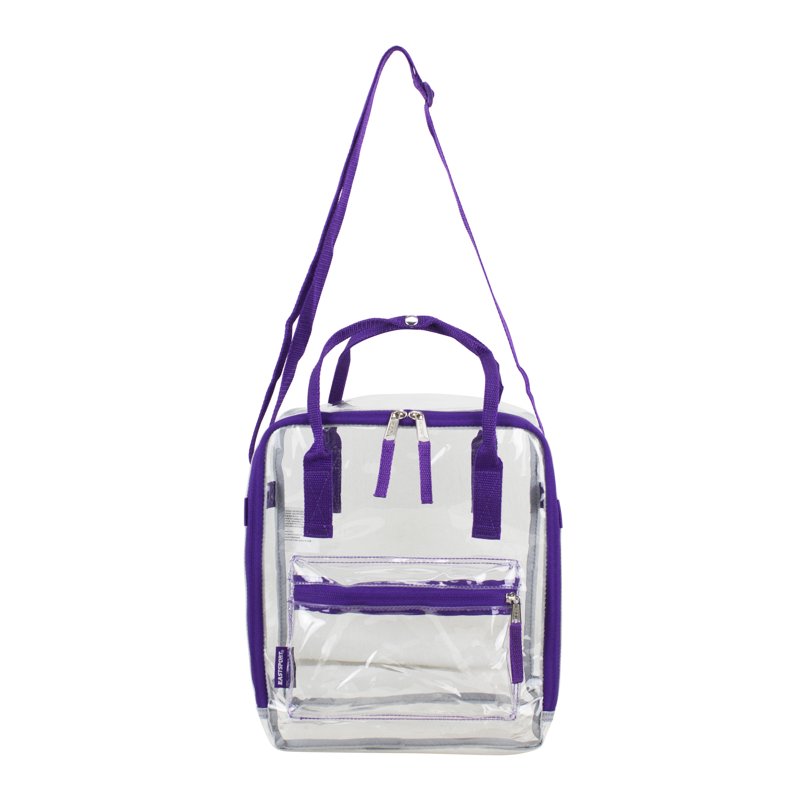 Unisex Clear Handbag Tote Crossbody Bag for Stadiums and Travel