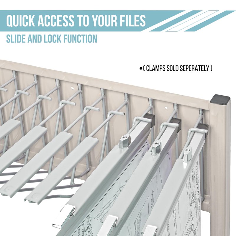 Blueprint Holder with Adjustable Storage and Mobile Stand for Construction Plans