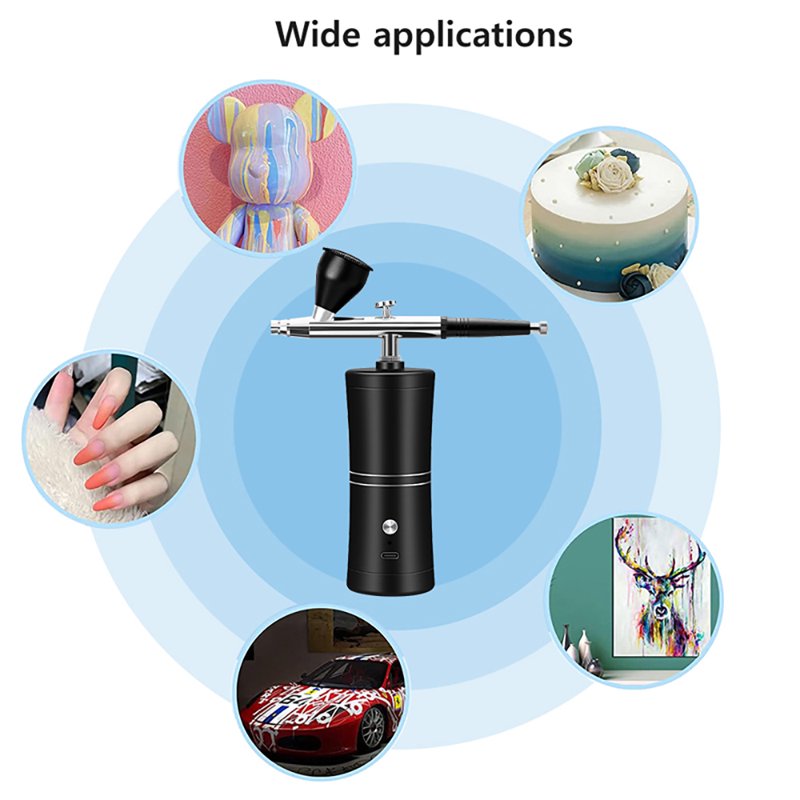 Rechargeable Airbrush Kit with Compressor for Nail Art Painting Tattoos Models