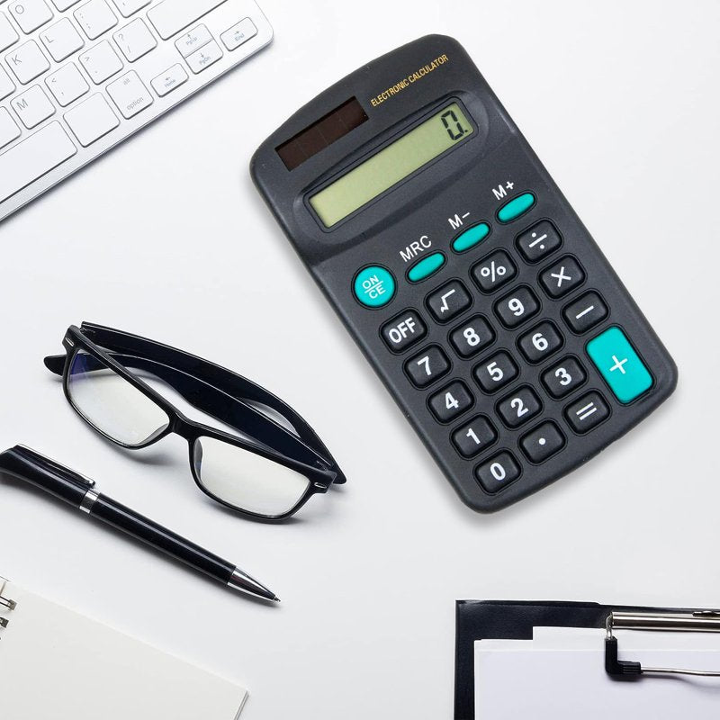 Bulk 100 Pocket Size Battery Calculators for Kids & Students - Basic Function