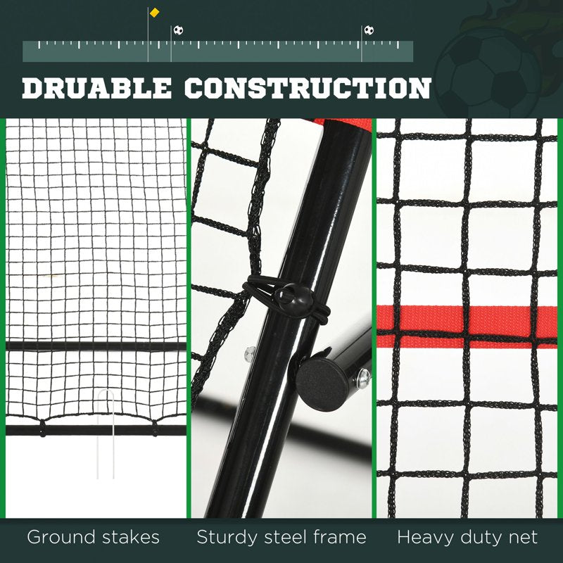 Adjustable Rebounder Net for Soccer, Baseball & Tennis Practice – Foldable Training Goal