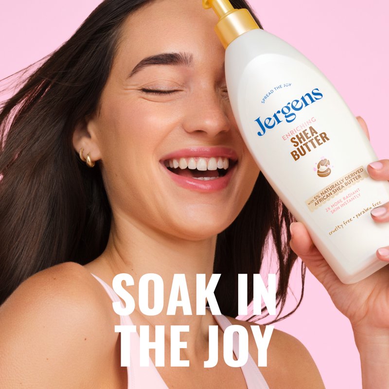 Jergens Shea Butter Body Lotion for Dry Skin - Moisturizing & Nourishing