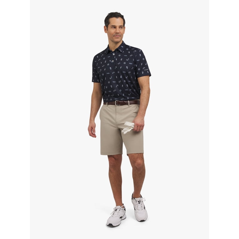 Men's Performance Golf Polo Shirt - Moisture-Wicking Knit Mesh
