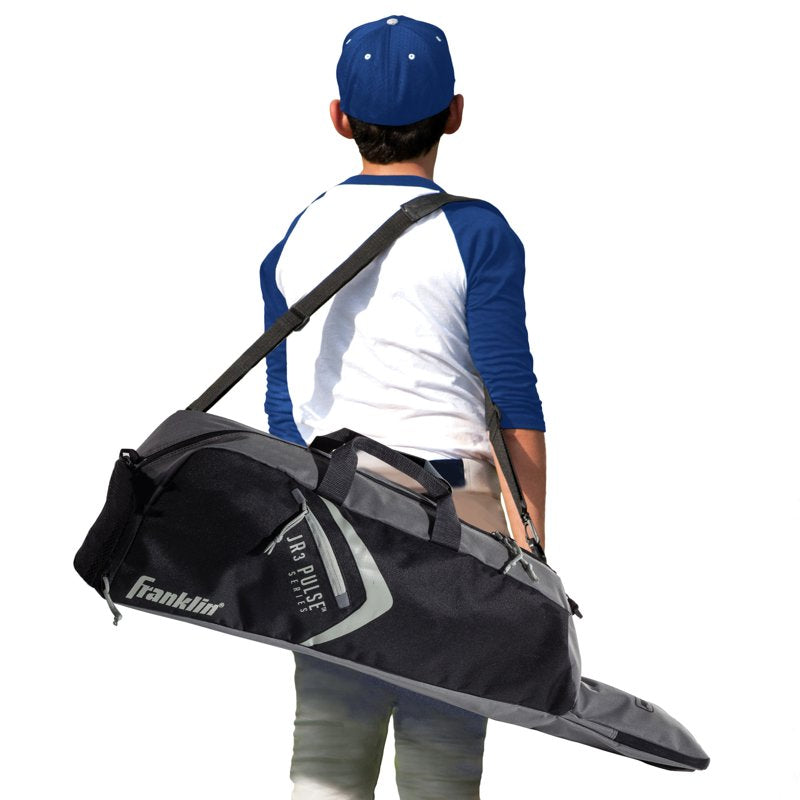 Youth Baseball Equipment Bag with Bat Compartment - Black/Gray