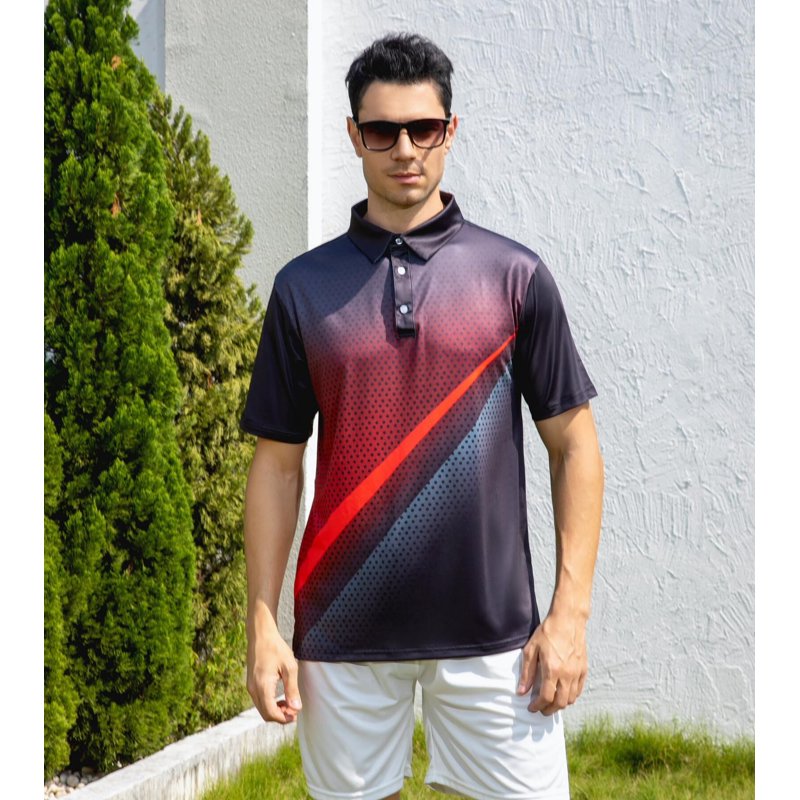 Men's Golf Polo Shirts Short Sleeve Active Performance Athletic T-Shirts