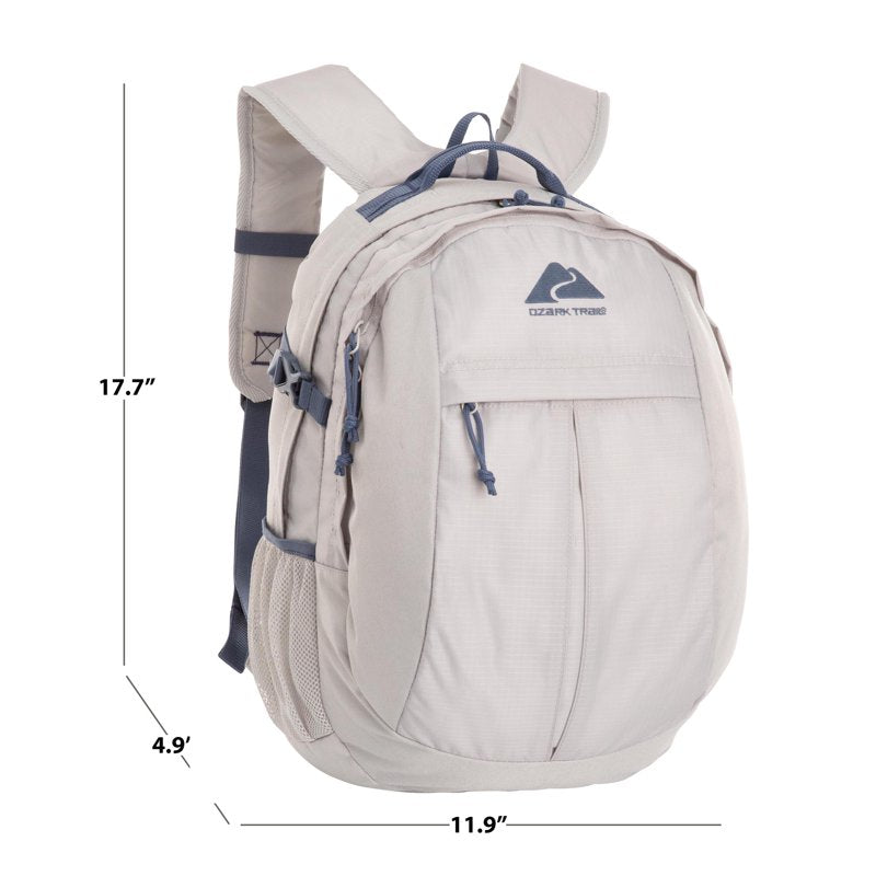 Adult 25L Polyester Hiking Backpack with Adjustable Straps & Water Bottle Pockets