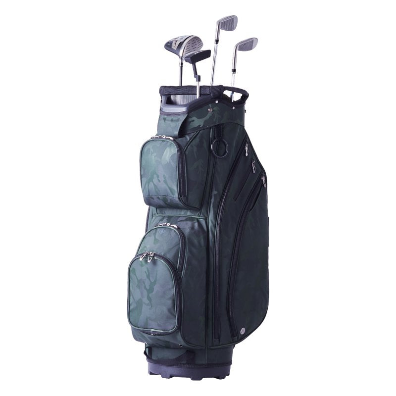 KFFKFF Golf Bag for Carts 36" 11-Compartment 14-Way Top Dust-Proof High-Quality Nylon Military Green - Variation: 36" 11Pockets Camouflage