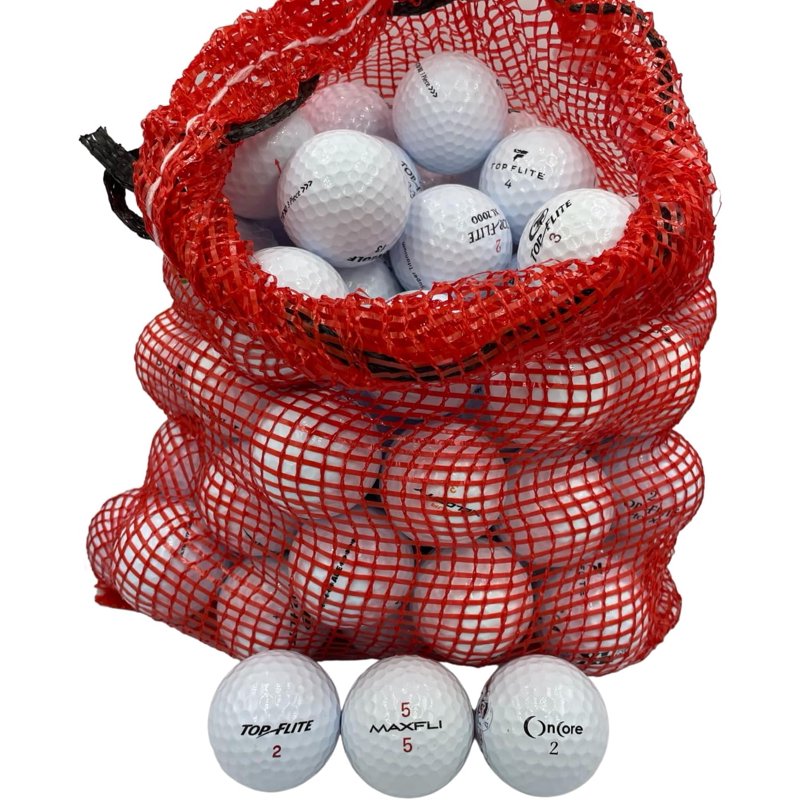 Golf Ball Planet 72-Pack Recycled Golf Balls in Mesh Bag 4A/3A (Variation: 72)
