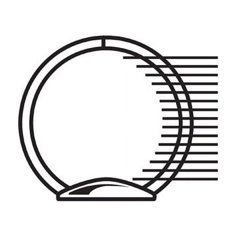 Round-Ring View Binder 1.5 Inch Capacity Black for Presentations